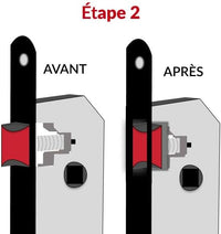 Serrure à encastrer NF V/BR 1 clé Thirard 901502 Carré 7 mm, entr’axe 70 mm. 1 clé