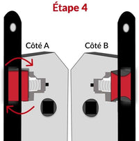 Serrure à encastrer NF V/BR 1 clé Thirard 901502 Carré 7 mm, entr’axe 70 mm. 1 clé