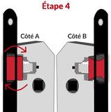 Serrure à encastrer NF V/BR 1 clé Thirard 901502 Carré 7 mm, entr’axe 70 mm. 1 clé