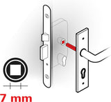Serrure à encastrer NF V/BR 1 clé Thirard 901502 Carré 7 mm, entr’axe 70 mm. 1 clé