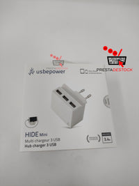 Neuf Chargeur Compact Hub 3 en 1 support de Téléphone - Blanc 3 Ports USB