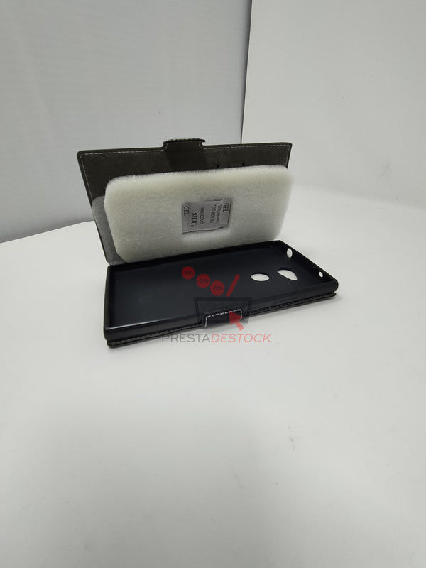 Funda Sony Xperia L2 TERRAPIN, funda de cuero ultradelgada con función de soporte para funda Sony Xperia L2 - Negro