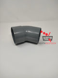 PVC elbow for gravity drainage of wastewater and rainwater - 45° M/F Ø 100 mm - Interplast