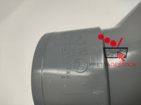 PVC elbow for gravity drainage of wastewater and rainwater - 45° M/F Ø 100 mm - Interplast