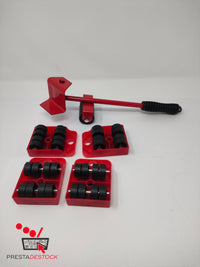 Five-Piece Set Furniture Mover Convenient Heavy Object Mover Convenient Moving Tool Hardware Tool Red 