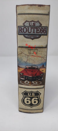 Livre boîte en bois déco ROUTE 66 rétro vintage 17 cm