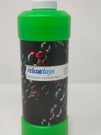 Relaxdays Liquid Soap Bubbles 1 Liter Bottle Fill Party Bubble Machine Bubble Gun, Clear