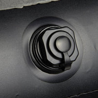 Le lit gonflable Carrefour vu de face, montrant sa surface en velours