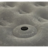 Le lit gonflable Carrefour vu de face, montrant sa surface en velours