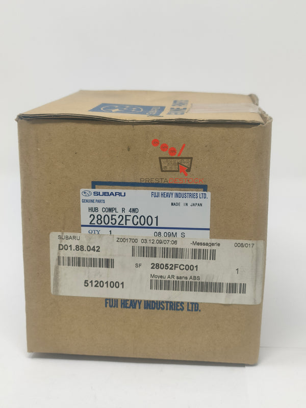 Moyeu arrière sans ABS Subaru - Réf. 28052FC001