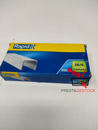 Rapid 24861800 Box of 5000 Staples 26/6 mm Galva 