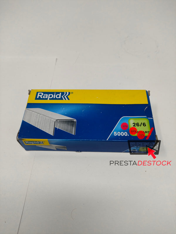 Rapid 24861800 Box of 5000 Staples 26/6 mm Galva 