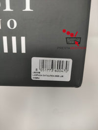 Vue d'ensemble de la lampe catalytique Carma Italia "Amber" dans son emballage