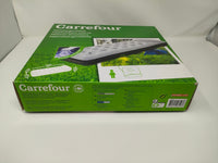 Le lit gonflable Carrefour vu de face, montrant sa surface en velours