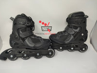 Gros plan sur l'étiquette de la boîte des patins, indiquant la taille 40 et la référence