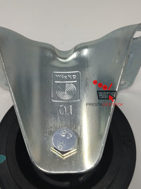 Roulette fixe Wicke de 80 mm de diamètre, référence 01/80/25R, avec un support métallique