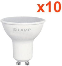 Ampoule LED GU10 8W 220V (Pack de 10) - Blanc Froid 6000K - 8000K - SILAMP