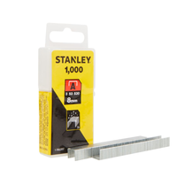 STANLEY Agrafes type A 8 mm 1000 pièces pour agrafeuses électriques et manuelles type A