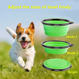 Gamelle pour Chien, Comsun Gamelle pour Chien et Chat Pliable et Extensible en Silicone BPA Approuvé par la FDA Bol de Voyage Portable pour Animaux de Compagnie + Crochet Gratuit