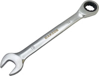 DAKCOS 19mm Combination Ratchet Wrench - Metric CR-V Ratchet Wrench with Matte Chrome Surface 