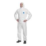 DuPont Tyvek 200 EasySafe Chemical Protection Jacket with Hood, Category III, Type 5 &amp; 6 | White | Size XL