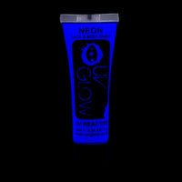 Neon UV Glow Face and Body Paint - 1x 10ml neon blue