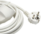 Electraline 10148023J Rallonge Prolongateur électrique 5 m 16A - section 3G1,5 mm² blanc