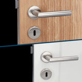 Alpertec Moskau-II Stainless steel door handle with rosette, 88020500 