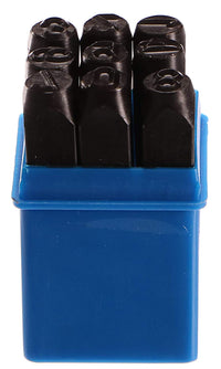 Geko G01814 Jeu de tampons numérotés à poinçons, 9 pièces, 4mm  Figure Punch Nombre timbres Ensemble de 4 mm,