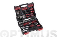 Vue de la mallette à outils Kreator ouverte, montrant les 61 outils bien rangés