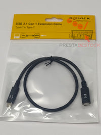 DELOCK Câble d'extension SuperSpeed USB USB 3.1 Gen 1 USB Type-Cmâle > Femelle 3 A 0,5 m Noir
