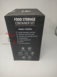 Ensemble de récipients de stockage de céréales et d'aliments Chef's Path - Récipients en plastique hermétiques avec couvercles faciles à clipser