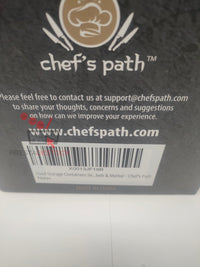 Ensemble de récipients de stockage de céréales et d'aliments Chef's Path - Récipients en plastique hermétiques avec couvercles faciles à clipser