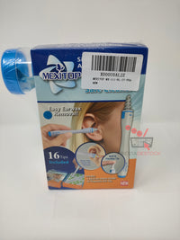 MEXITOP Kit de nettoyage pour dissolvant de cérumen avec 16 têtes de rechange jetables en silicone améliorées, spirale de sélection d'oreille améliore l'effet de la seringue de retrait de cérumen + bouchons d'oreille à réduction de bruit bonus