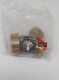 SOMATHERM FOR YOU - 2-way swivel nut branch 20/27 M20/27 - 20/27 Y-shaped brass connection for supplying 2 20/27 sanitary appliances such as a washing machine or dishwasher 