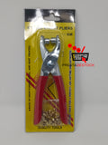 Eyelet Hole Punch Pliers Kit, Shoe Hole Rivet Pliers Kit with 4mm Button, 40pcs (Approx.)