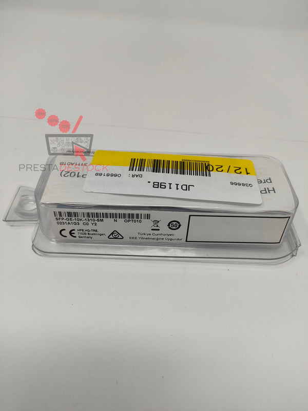 Vue du connecteur LC du module transceiver HPE X120 1G SFP emballage