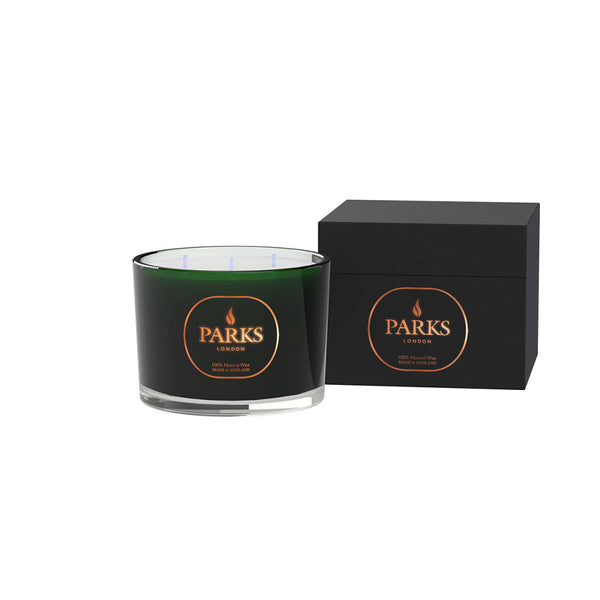 BOUGIE PARKS LONDON 3 MÈCHES ÉDITION SPÉCIALE VERT - 350g PRESTADESTOCK