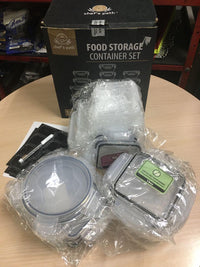 Ensemble de récipients de stockage de céréales et d'aliments Chef's Path - Récipients en plastique hermétiques avec couvercles faciles à clipser