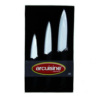 Coffret de 3 couteaux en céramique Arcuisine dans sa boîte fermée.