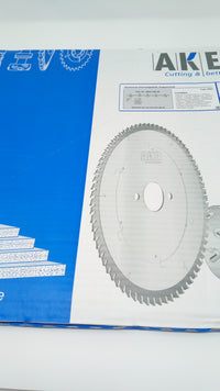 Lame de scie circulaire AKE de 350 mm à coupe transversale, neuve dans son emballage d'origine.
