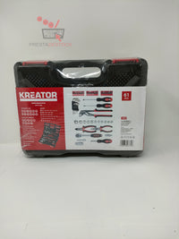 Vue de la mallette à outils Kreator ouverte, montrant les 61 outils bien rangés