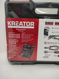 Vue de la mallette à outils Kreator ouverte, montrant les 61 outils bien rangés